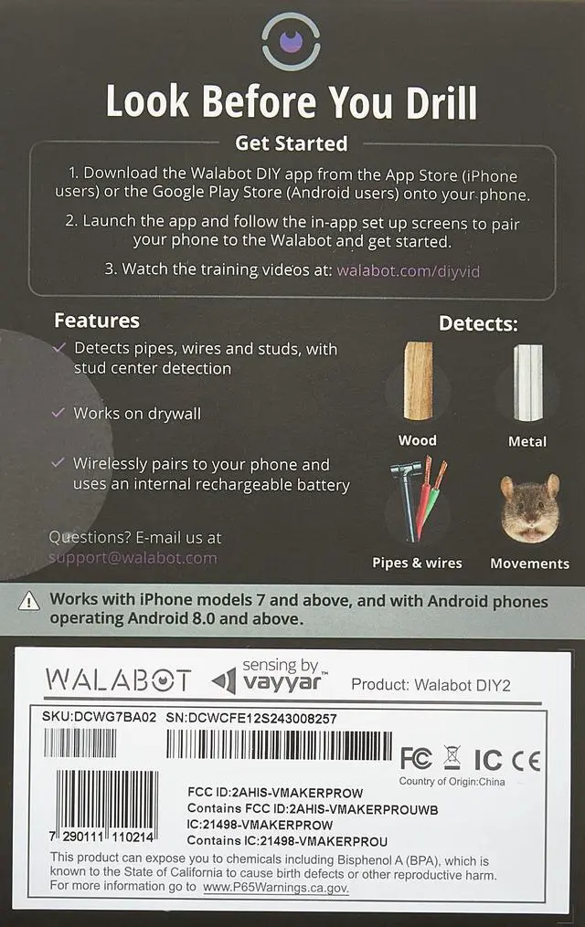 Alt view image 5 of 6 - DIY 2 - Advanced Wall Scanner/Stud Finder - for Android & iOS Smartphones