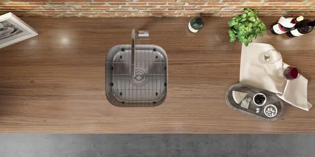 Alt view image 5 of 6 - 16 x 16 Inch RVM4138 Undermount Bar Sink - 16 Gauge Stainless Steel Kitchen Sink Single Bowl with Brushed Finish hides scratches, Easy-to-Clean Undermount kitchen Sink