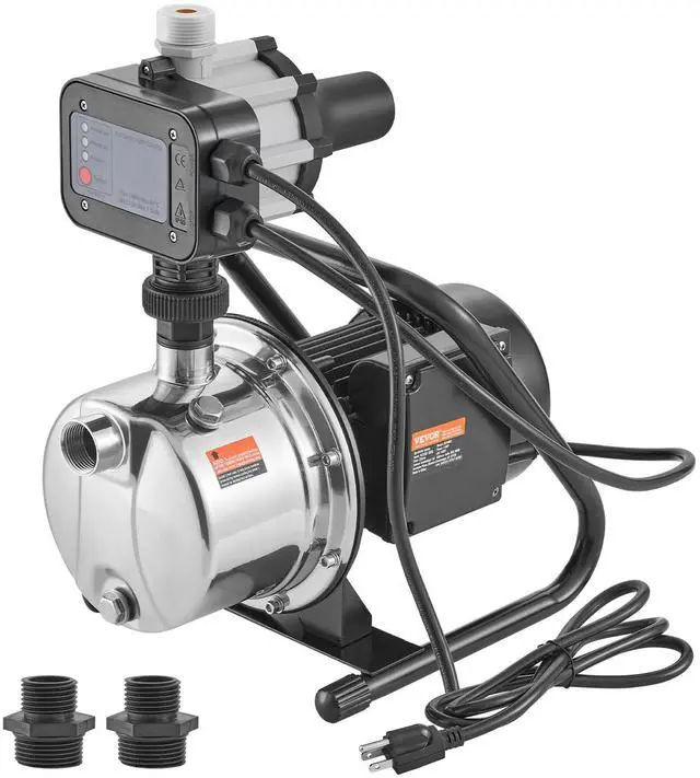 Main image of 1HP Shallow Well Pump Portable, 1380 GPH Garden Jet Pump with Automatic Controller, 145 ft Head Stainless Steel Sprinkler Booster Pumps, for Garden Lawn Irrigation System, Water Transfer