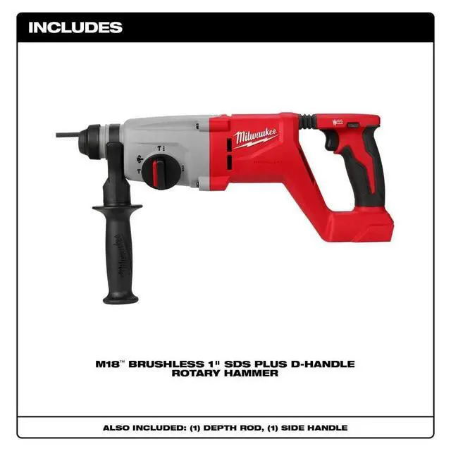 Alt view image 2 of 6 - Electric - M18. BRUSHLESS 1. SDS Plus D-Handle Rotary Hammer