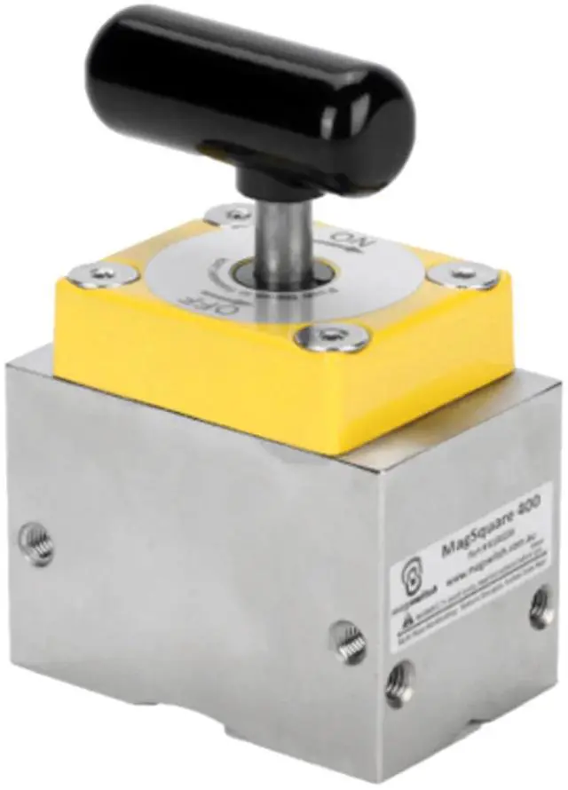 Main image of MagSquare 400 Magnetic Welding Square Base Clamp Holder for Welding Kit, Tools, Supplies and Accessories, Magnet Switch with On/Off Capabilities, 400 lb Holding Force