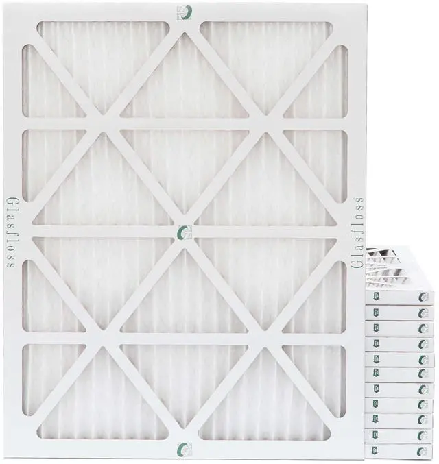 Main image of 16-3/8 x 21-1/2 x 1 MERV 10 Pleated Air Filters Case of 12. Replacement filters for Carrier, Payne, & Bryant