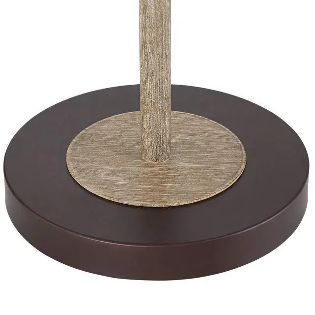 Alt view image 5 of 6 - Jenson Rustic Farmhouse Industrial Swing Arm Pharmacy Floor Lamp Standing 54" Tall Bronze Faux Wood Adjustable Height Task Lighting for Cottage Core Living Room Reading House Bedroom