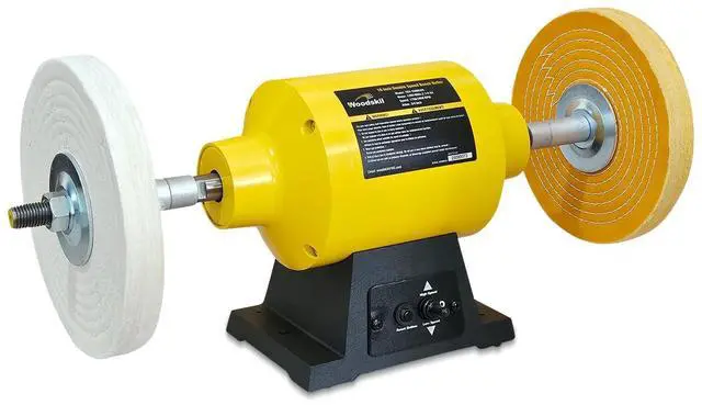 Main image of 10 Inch Bench Buffer Polisher, Dual Speed 1750/3450RPM Electric Buffing Machine with Heavy Duty Cast Iron Based for Jewelry, Metal, Rock, Wood, Garage, Workshop