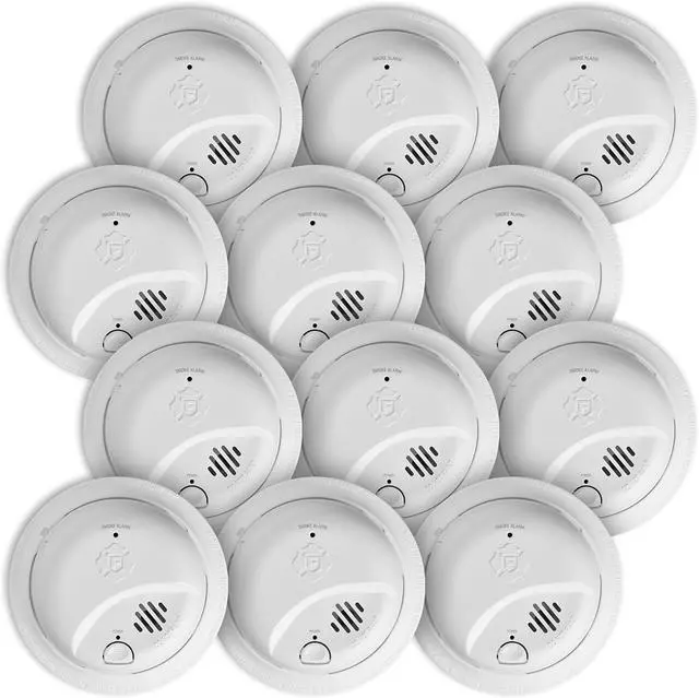 Main image of SMI100-AC, Hardwire Interconnect Smoke Alarm with Battery Backup, 12-Pack
