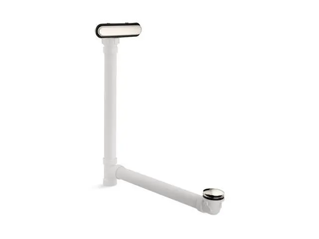 Main image of K-7272-SN Clearflo Slotted Overflow Bath Drain, Toe-Tap Stopper, Above- or Through-the-Floor Placement, Ball-Joint for Easy Installation, Sleek Design, 4.5 pounds, Vibrant Polished Nickel