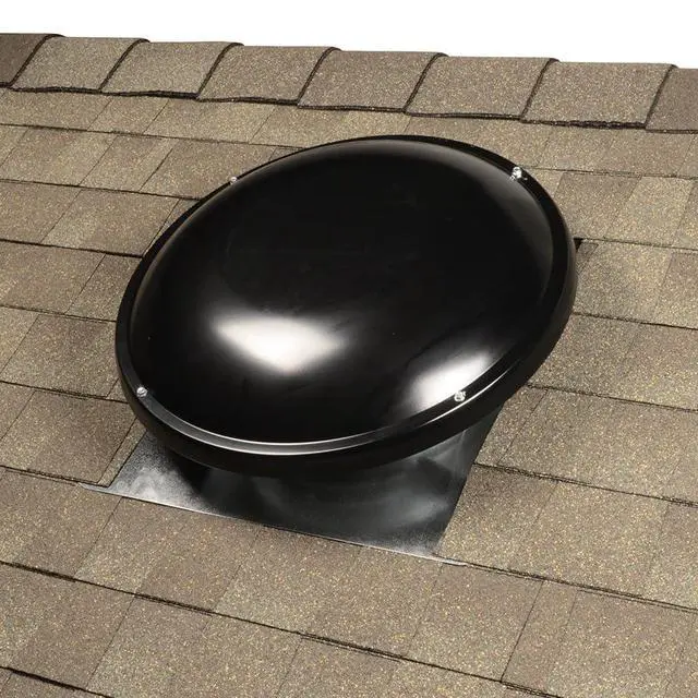 Alt view image 5 of 5 - GAF 1500 CFM Powered Roof Mount Attic Fan with Thermostat Controller for Up to 2800 Sq Ft | Durable Galvanized Steel Construction | Built-In Screen - ERV6BL
