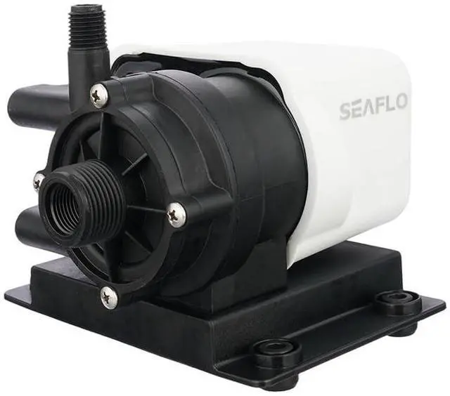 Main image of 250 GPH Marine Air Conditioning Pump 230V, 5 GPM Magnetic Drive Circulation Pump, 13 ft Head, Continuous Duty HVAC Pump for AC Systems up to 10,000 BTU, 4-Year Warran