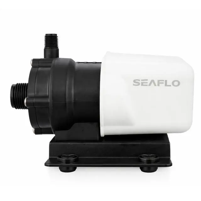 Alt view image 3 of 6 - 250 GPH Marine Air Conditioning Pump 230V, 5 GPM Magnetic Drive Circulation Pump, 13 ft Head, Continuous Duty HVAC Pump for AC Systems up to 10,000 BTU, 4-Year Warran