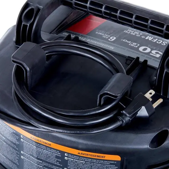 Alt view image 2 of 6 - [ { "text": "Portable Pancake Air Compressor ", "type": "text" }, { "cellPosition": null, "link": "http://PXCM2002.COM", "text": "PXCM2002.COM", "type": "url" }, { "text": " | 6 Gallon, 150 Max PSI",