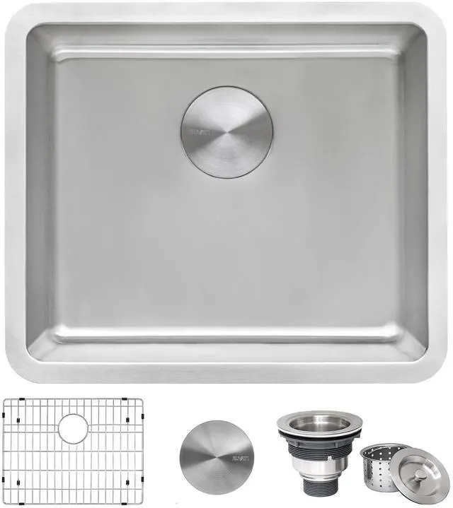 Main image of 20-inch Undermount Bar Prep Kitchen Sink - 16 Gauge Stainless Steel Kitchen Sink Single Bowl with Brushed Finish hides scratches, Easy-to-Clean Undermount Sinks - RVM5020