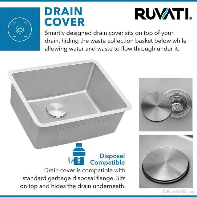 Alt view image 5 of 6 - 20-inch Undermount Bar Prep Kitchen Sink - 16 Gauge Stainless Steel Kitchen Sink Single Bowl with Brushed Finish hides scratches, Easy-to-Clean Undermount Sinks - RVM5020
