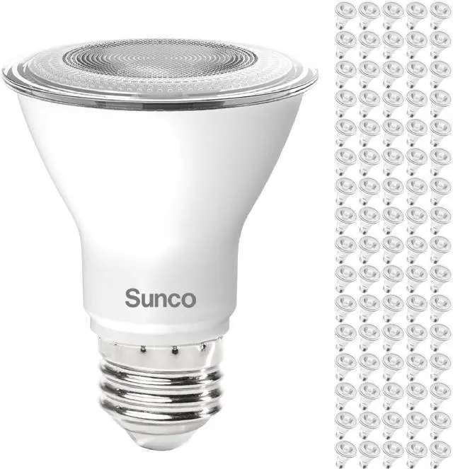 Main image of Sunco 80 Pack PAR20 LED Bulb,Track Light Bulbs Flood Lighting Indoor Outdoor, High Brightness, 800 LM, 8W (50W Equivalent), 2700K Warm White, Dimmable, E26 Medium Base, Exterior, Wet Rated UL