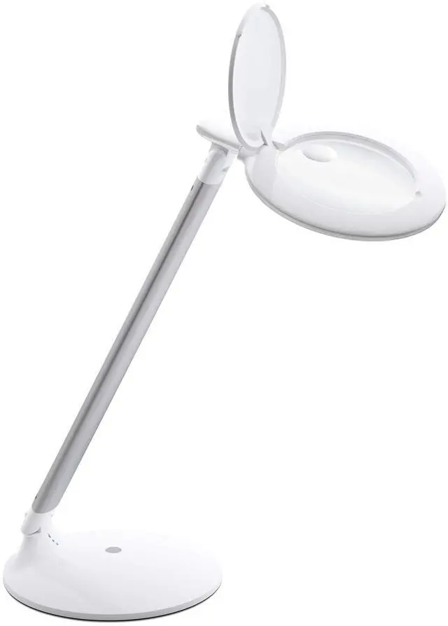 Main image of Company Halo Go Magnifier Lamp, Rechargeable USB, Portable, Lightweight, Desk Lamp Reading, Hobbies, Sewing, Crafts, Nail Salon, Handcrafts and More, Colour Temperature: 6,000 K, White