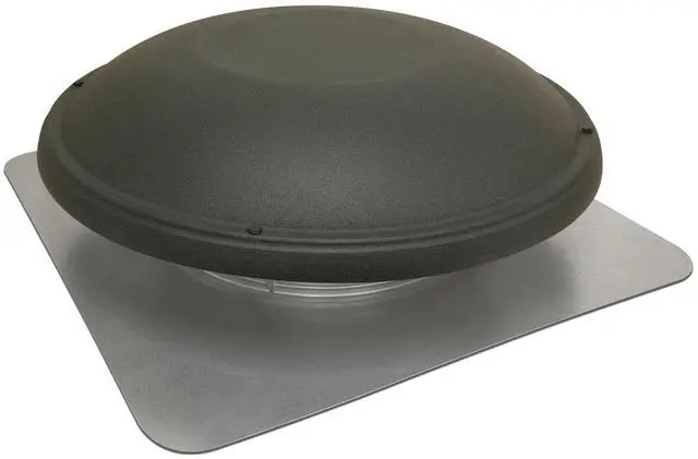 Main image of GAF 1500 CFM Powered Roof Mount Attic Fan with Thermostat Controller for Up to 2800 Sq Ft | Durable Galvanized Steel Construction | Built-In Screen - Shingle Match Weathered Wood