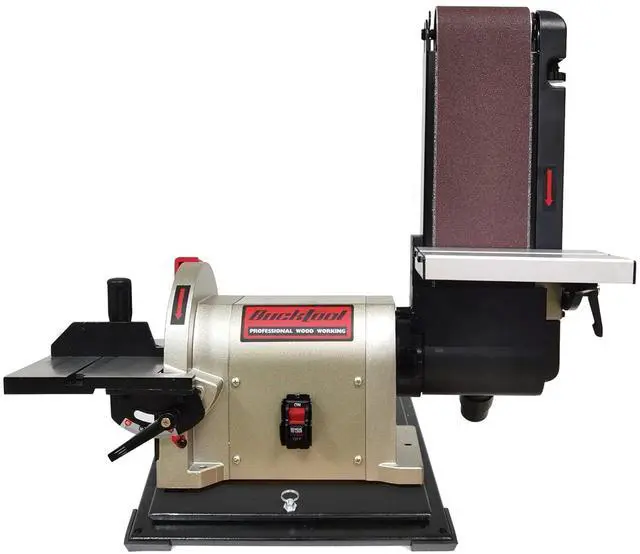 Main image of Bench Belt Sander with Rotating Base and Dust Collection Fitting, Belt Sander for Woodworking 4 in. x 36 in. Belt & 8 in. Disc with 3/4HP Direct-drive Motor with Rotating Base, BD4801