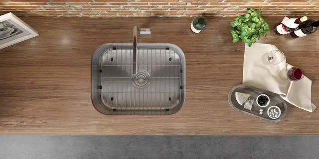 Alt view image 6 of 6 - 24" Inch RVM4132 Undermount Kitchen Sink - 16 Gauge Stainless Steel Kitchen Sink Single Bowl with Brushed Finish hides scratches, Easy-to-Clean Undermount Sinks