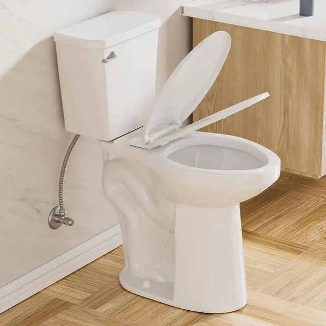 Main image of 21 Inch High Toilet Elongated Extra Tall Toilets with Comfort Height Toilet Seat & 1.28 GPF Single Flush, Suitable For Seniors & Tall Person