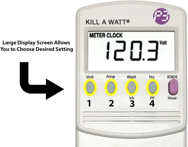 Alt view image 4 of 6 - 4-Pack P4400 Kill A Watt Electricity Usage Monitor (4-Pack)