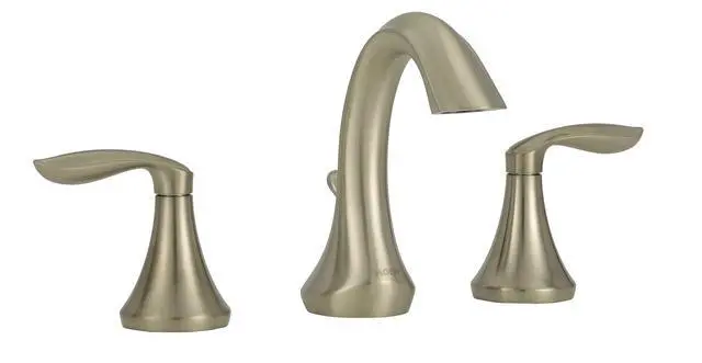 Alt view image 4 of 6 - Eva Brushed Nickel Two-Handle High-Arc Widespread Bathroom Faucet, Bathroom Faucets for Sink 3 Hole Setup with Drain Trim, (Valve Required), T6420BN