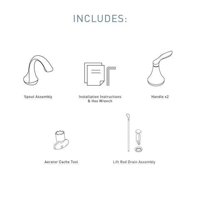 Alt view image 5 of 6 - Eva Brushed Nickel Two-Handle High-Arc Widespread Bathroom Faucet, Bathroom Faucets for Sink 3 Hole Setup with Drain Trim, (Valve Required), T6420BN