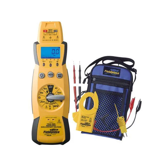 Main image of HS33 Expandable Manual Ranging Stick Multimeter for HVAC/R 400A Clamp - Non-Contact Voltage with Temperature to 1000°F - Capacitance and K-Type Thermocouple - HVAC Electrical Tester