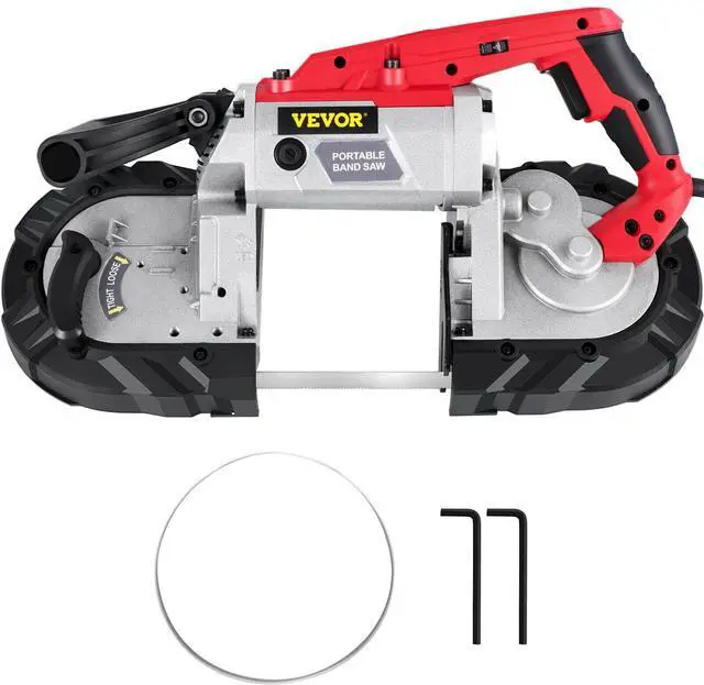Main image of Portable Band Saw, 5Inch Cutting Capacity Corded BandSaw, Variable Speed Hand held Band Saw,10Amp Motor Portable Bandsaw, Deep Cut Bandsaw for Metal Wood Tubing Pipes Rebar and Plastic