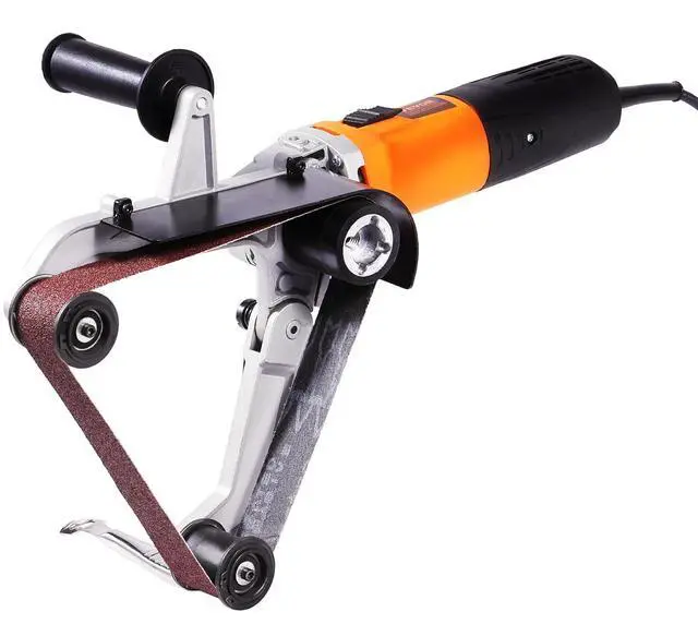 Main image of 1000W Pipe Belt Sander, 6-Speed Tube Polisher 1100-3200rpm, Handheld Grinding Sanding Tool with 3PCS Sanding Belts, Ideal for Rust Burnishing Finishing Removal