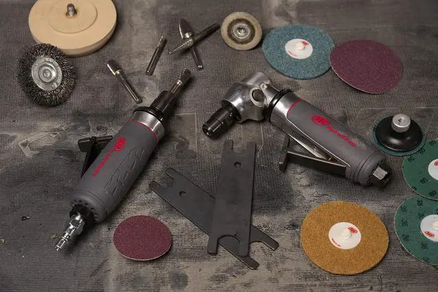 Alt view image 5 of 6 - 5102MAX Air Die Grinder Right Angle, Ergonomic Grip, 0.4 HP and 20,000 RPM Motor, Lightweight Tool, Spindle Lock, Grey