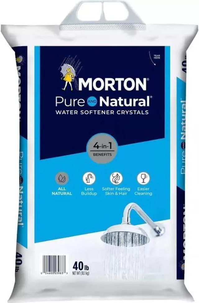 Alt view image 2 of 6 - Salt-E Pure & Natural Water Softener Salt Crystals, 40 lb Bags, 6 Pack, All-Natural Mineral Remover for Hard Water, Compatible with All Major Softener Systems