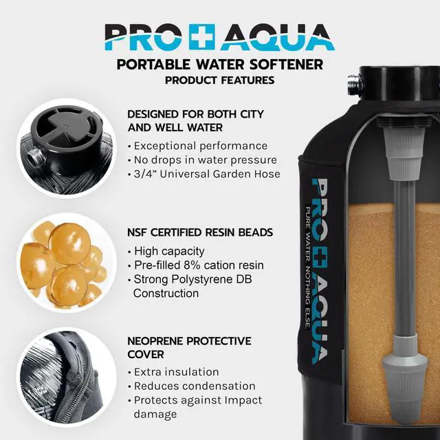 Alt view image 5 of 6 - 16,000 Grain Portable Water Softener for RV, Trailers, Boats, Mobile Car Wash, Pressure Wash Protects Water Systems from Hard Water Damage and Corrosion, with