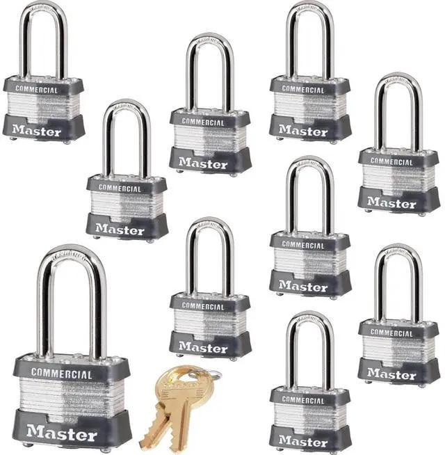 Main image of (10) Keyed Alike Locks w/ 20 Keys, 3NKALF-10 w/BumpStop Technologiy