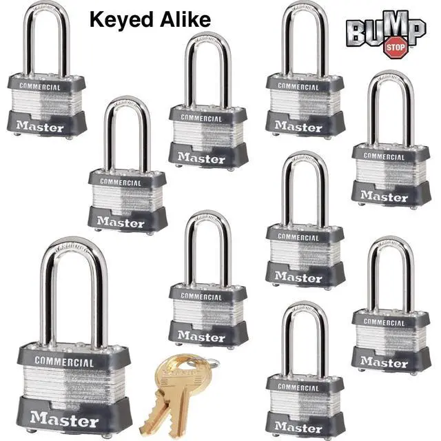 Alt view image 2 of 3 - (10) Keyed Alike Locks w/ 20 Keys, 3NKALF-10 w/BumpStop Technologiy