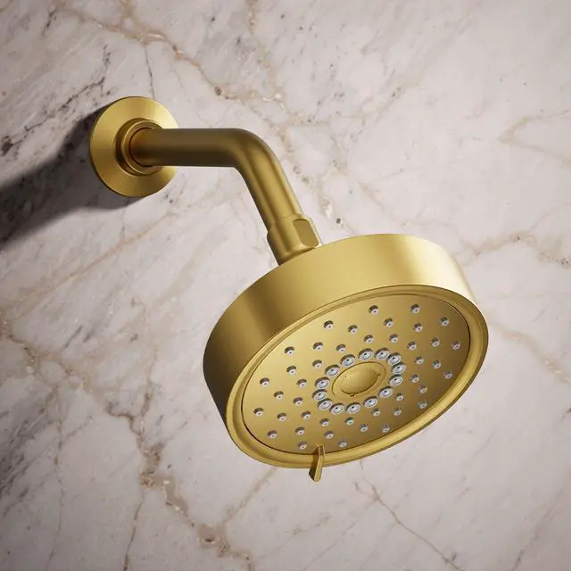 Alt view image 2 of 6 - 22170-2MB Purist® Three-function showerhead, 2.5 gpm, Vibrant Brushed Moderne Brass