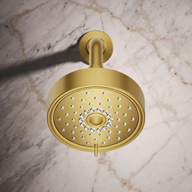 Alt view image 4 of 6 - 22170-2MB Purist® Three-function showerhead, 2.5 gpm, Vibrant Brushed Moderne Brass