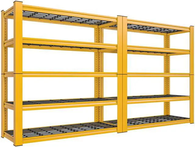 Main image of 2-Pack Commercial Heavy Duty Shelving, 3010 LBS Capacity per Shelf 72" H Industrial Storage Rack, 5-Tier Adjustable Boltless Rivet Metal Shelving Unit for Warehouse Garage Workshop Retail Store