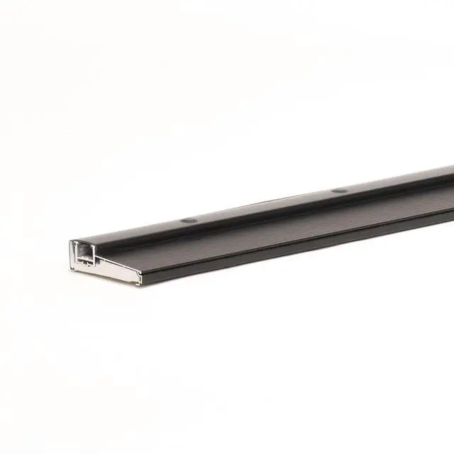 Alt view image 3 of 6 - Adjustable Aluminum Threshold Extra Short Width with Hidden Screws, Adapts to Any Height, Heavy-Duty for Residential & Commercial Use, Available in Multiple Sizes (Black, 72 inch)