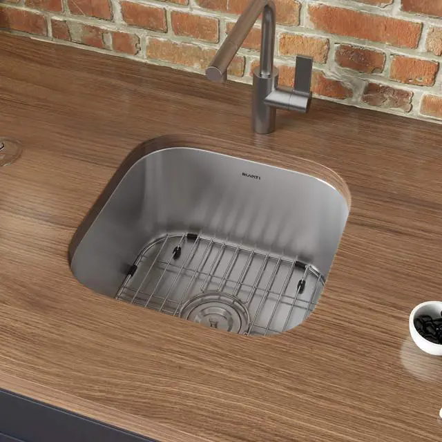 Alt view image 2 of 6 - 13" by 15" Inch RVM4136 Undermount Bar Sink - 16 Gauge Stainless Steel Kitchen Sink Single Bowl with Brushed Finish hides scratches, Easy-to-Clean Undermount kitchen Sink