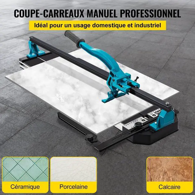 Alt view image 2 of 6 - Mophorn 48 Inch Tile Cutter Single Rail Double Brackets Manual Tile Cutter 3/5 in Cap w/Precise Laser Manual Cutter Tools for Precision Cutting (48 Inch)