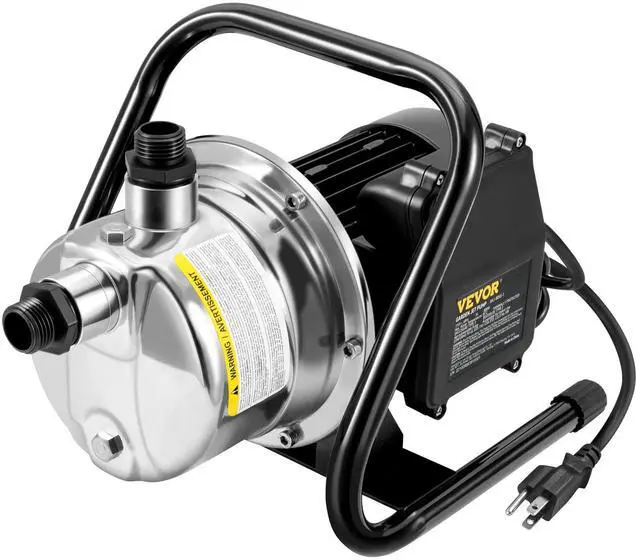 Main image of Shallow Well Pump,Garden Jet Pump, 1.5 HP 115V, 1200 GPH 164 ft Height, Stainless Steel Sprinkler Booster Jet Pumps for Garden Lawn Irrigation system, Lake Fountain, Water Transfer