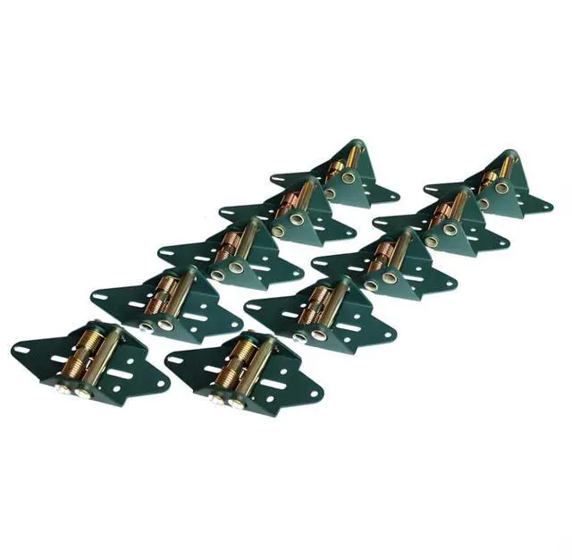 Main image of Green Hinge System 6P/2C | Garage Door Hinges | 6 Panels Tall |Gold Springs | Any Width | HD Commercial & 2-Car Wide Residential | Weather Sealing | 12-Gauge HD Steel | Made in USA