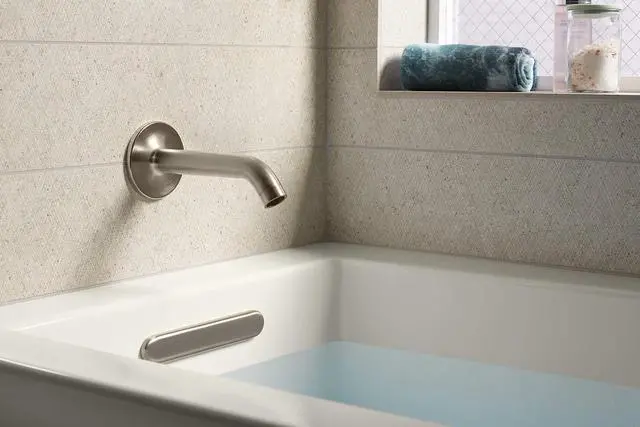 Alt view image 2 of 4 - K-7272-BN Clearflo Slotted Overflow Bath Drain, Toe-Tap Stopper, Above- or Through-the-Floor Placement, Ball-Joint for Easy Installation, Sleek Design, 4.5 pounds, Vibrant Brushed Nickel