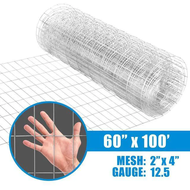 Alt view image 2 of 6 - 12.5 Gauge Galvanized Welded Wire 2 Inch by 4 Inch Mesh