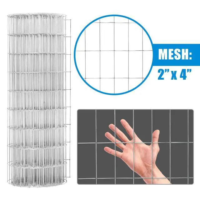 Alt view image 4 of 6 - 12.5 Gauge Galvanized Welded Wire 2 Inch by 4 Inch Mesh