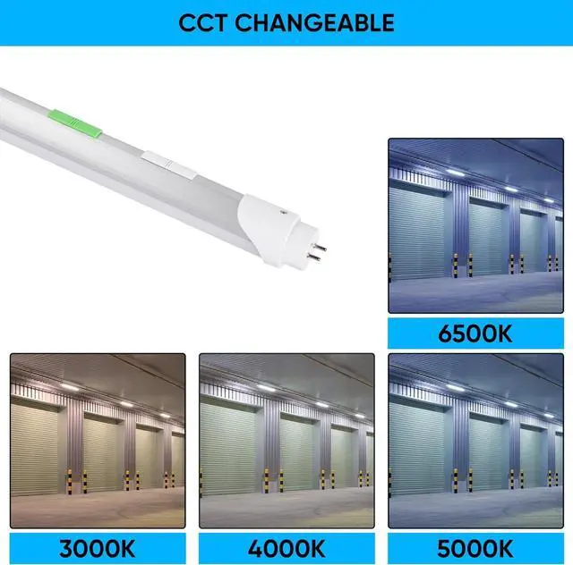 Alt view image 6 of 6 - 4FT T8 LED Tube Light, Type A+B, 12W/15W/18W/22W, 3000K | 4000K | 5000K | 6500K, Single and Double End Powered, Plug and Play or Ballast Bypass, 2860 Lumens, F32T8, 120-277V, Frosted Cover (24 Pack)