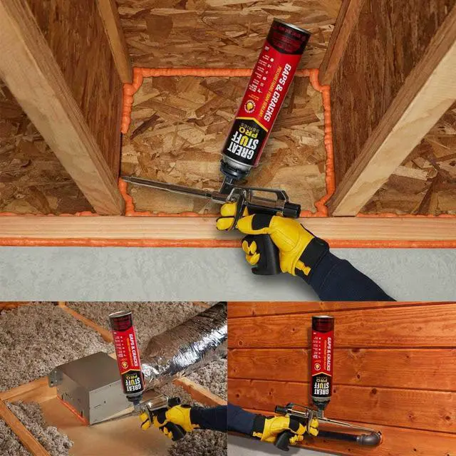 Alt view image 5 of 6 - Gaps & Cracks 30 oz Fireblock Foam Insulation Sealant Closed Cell, Polyurethane Expanding Spray Foam Insulates & Seals Gaps Up to 3", Pack of 12