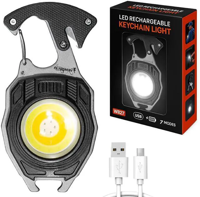 Main image of Fathers Day Gift for Dad Multitool Survival keychain Tool, LED Flashlight, Carabiner, Fire Starter, Screwdriver, Whistle, Bottle Opener Camping & Outdoor Multi Tool Gear - 30 Pack