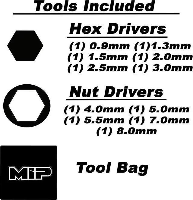 Alt view image 2 of 6 - RC Tool Kit Metric Hex & Nut Driver Set for Traxxas, Arrma, Losi, Axial, Tamiya, Redcat, Kyosho, Team Associated, Tekno, XRay, HPI