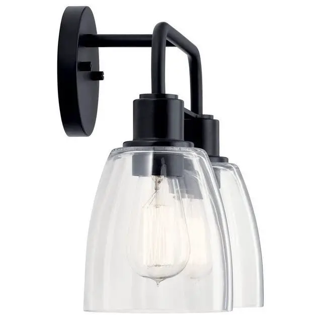 Alt view image 5 of 5 - Meller 15.25" 2-Light Bathroom Vanity Light Fixture with Clear Glass in Brushed Nickel, Industrial Modern Wall Mount Over Mirror for Makeup Lighting (15.25" x 7" x 11.25"), 55101NI