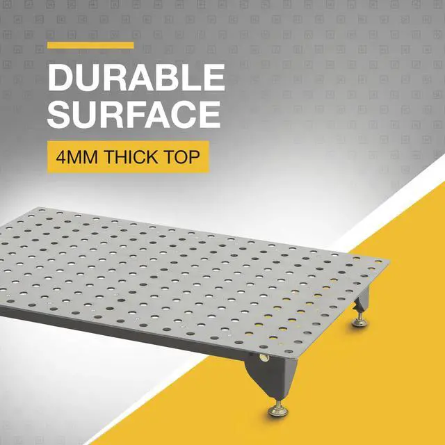 Alt view image 4 of 6 - Steel Welding Table with 24-Piece Fit-Up Tool Kit, 600 Lb Capacity, 36 in. L x 24 in. W x 33-1/4 in. H, 16mm Fixture Holes, Stand Alone or Benchtop Welding Fabrication Table
